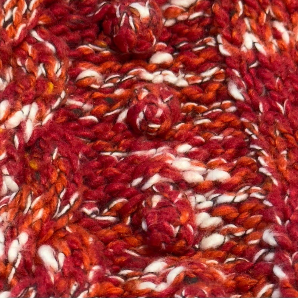 Good Threads Womens Large Red Cable Knit Sweater - Picture 7 of 7